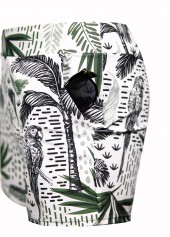 Green swimwear,Plants swimwear,ROTITA Lace Up Green Leaf Print Tankini Set