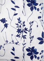 White tops,Plants tops,ROTITA Leaf Print White V Neck Sleeveless Tank Top