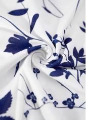 White tops,Plants tops,ROTITA Leaf Print White V Neck Sleeveless Tank Top