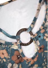 Multi Color plus size,Floral plus size,Plants plus size,ROTITA Plus Size Circular Ring Multi Color Sleeveless Tank Top