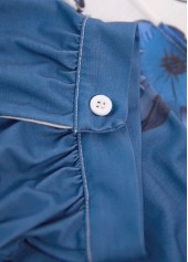 White tops,Floral tops,Plants tops,ROTITA Cut Out Floral Print White Round Neck T Shirt