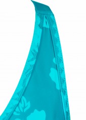 Cyan plus size,Floral plus size,Plants plus size,ROTITA Plus Size Mid Waisted Criss Cross Cyan Tankini Set