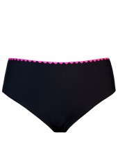 Hot Pink swimwear,Plain Color swimwear,ROTITA Jacquard Hot Pink Mid Waisted Tankini Set