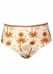 Beige plus size,Plants plus size,ROTITA Plus Size Mid Waisted Criss Cross Tankini Set