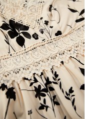 Beige dresses,Floral dresses,Plants dresses,Everyday dresses,Casual dresses,ROTITA Embroidery Floral Print Beige V Neck Sleeveless Dress