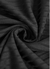 Black swimwear,Contrast Color swimwear,ROTITA Two Piece Black Mid Waisted Tankini Set