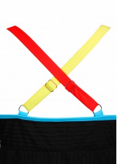 Black swimwear,Contrast Color swimwear,ROTITA Two Piece Black Mid Waisted Tankini Set