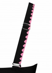 Light Pink swimwear,Contrast Color swimwear,ROTITA Jacquard Light Pink Mid Waisted Tankini Set