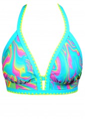 Multi Color swimwear,Ombre swimwear,ROTITA Two Piece Multi Color Ombre Mid Waisted Bikini Set
