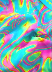 Multi Color swimwear,Ombre swimwear,ROTITA Two Piece Multi Color Ombre Mid Waisted Bikini Set