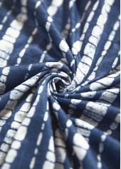 Navy tops,Tie Dye tops,ROTITA Patchwork Tie Dye Print Navy Fake Two Piece Twinset