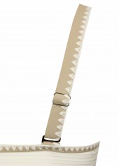 Beige swimwear,Plants swimwear,ROTITA Ruched Beige Tropical Plants Print Mid Waisted Tankini Set