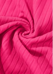 Hot Pink swimwear,Floral swimwear,Plants swimwear,ROTITA Contrast Binding Hot Pink Floral Print Tankini Set