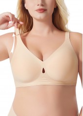 soutien-gorge push-up couleur peau à col en V