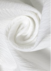 White bottoms,Plain Color bottoms,White Elastic Waist High Waisted Shorts