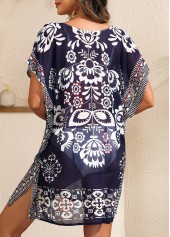 Navy swimwear,Tribal swimwear,Navy Tribal Print Lightweight Cover Up