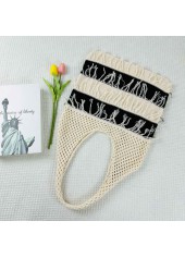 Beige accessories,Contrast Color accessories,Contrast Beige Tassel Open Shoulder Bag