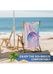 Multi Color accessories,Animal Print accessories,Marine Life Print Multi Color Beach Blanket
