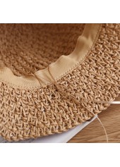 Dark Camel accessories,Plain Color accessories,Bowknot Design Dark Camel Visor Hat