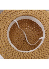 Dark Camel accessories,Plain Color accessories,Dark Camel Lace Visor Straw Hat