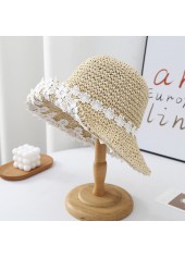 Casquette à visière camel clair à imprimé floral