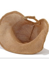 Dark Camel accessories,Plain Color accessories,Dark Camel Breathable Visor Straw Hat