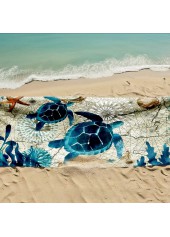 Peacock Blue accessories,Animal Print accessories,Marine Life Print Peacock Blue Beach Blanket