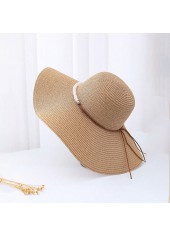Light Camel accessories,Plain Color accessories,Light Camel Color Pearl Detail Visor Hat