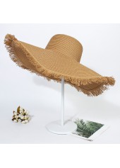 Light Camel Color Acrylic Detail Hat