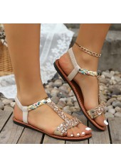Golden shoes,Contrast Color shoes,Golden Rubber Falt Peep Toe Sandals