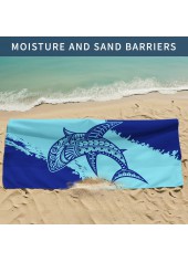 Blue accessories,Animal Print accessories,Marine Life Print Blue Beach Blanket