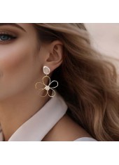 Ohrringe mit Blumendetails aus goldfarbener Legierung