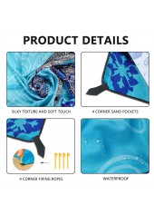 Blue accessories,Animal Print accessories,Marine Life Print Blue Beach Blanket