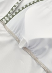 Beige swimwear,Plants swimwear,ROTITA Beige Tropical Plants Print Mid Waisted Tankini Set