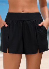 Rotita – Schwarze Badeshorts mit mittelhohem Bund