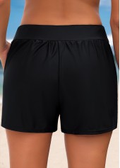 Rotita – Schwarze Badeshorts mit mittelhohem Bund