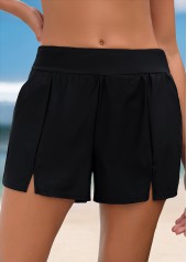 Rotita – Schwarze Badeshorts mit mittelhohem Bund