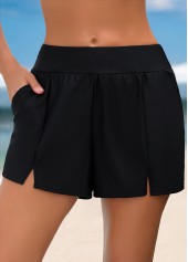 Rotita – Schwarze Badeshorts mit mittelhohem Bund