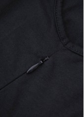 Black dresses,Plants dresses,Everyday dresses,Casual dresses,ROTITA Leaf Print Black Short Round Neck Sleeveless Dress