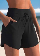 Rotita – Schwarze Badeshorts mit mittelhohem Bund