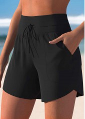 Rotita – Schwarze Badeshorts mit mittelhohem Bund