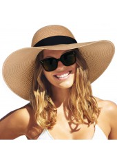 Light Camel Color Wide Brim Hat