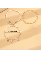 Raw white jewelry,Shell Raw White Seed Beads Anklets