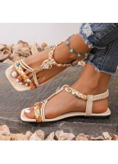 Beige shoes,Tribal shoes,Tribal Print Beige Falt Peep Toe
