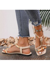 Beige shoes,Tribal shoes,Tribal Print Beige Falt Peep Toe