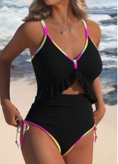 Black swimwear,Ombre swimwear,ROTITA Black Ombre Ruched One Piece Swimwear
