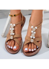 Light Camel shoes,Contrast Color shoes,Light Camel Rubber Peep Toe Falt