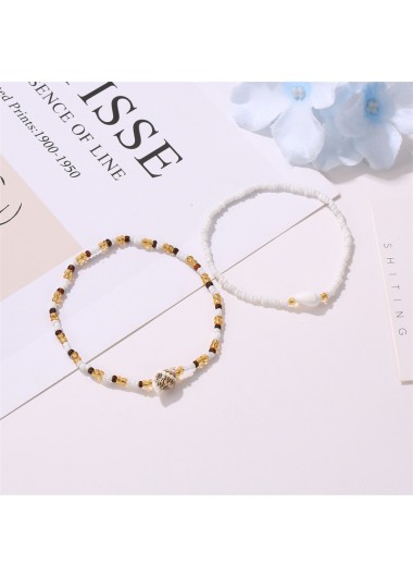 Beige jewelry,Beige Color Shell Geometric Detail Bracelet