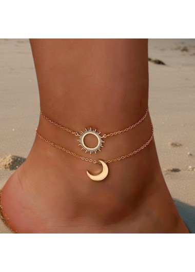 Golden jewelry,Other jewelry,Moon Hollow Golden Sun Anklet Set