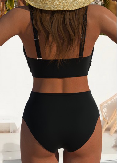 Cyan swimwear,Ombre swimwear,ROTITA Cyan Ombre High Waisted Bikini Set